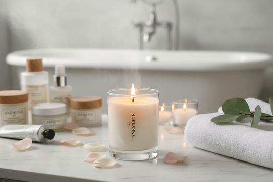 Bergamot & Lemon Home Spa Candle - Spa Sanctuary Candle - Pure Citrus Escape - Anemone